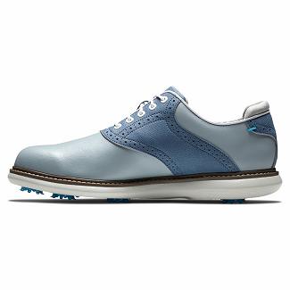 Scarpe Golf Footjoy Uomo Traditions Spikes Grigie/Blu Italia TDL803461